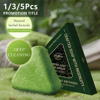 Shampoo solido 120g Usman Grass & Platycladus per rinforzare la crescita delle radici dei capelli, trattamento naturale a base di erbe contro la caduta dei capelli, cura dei capelli