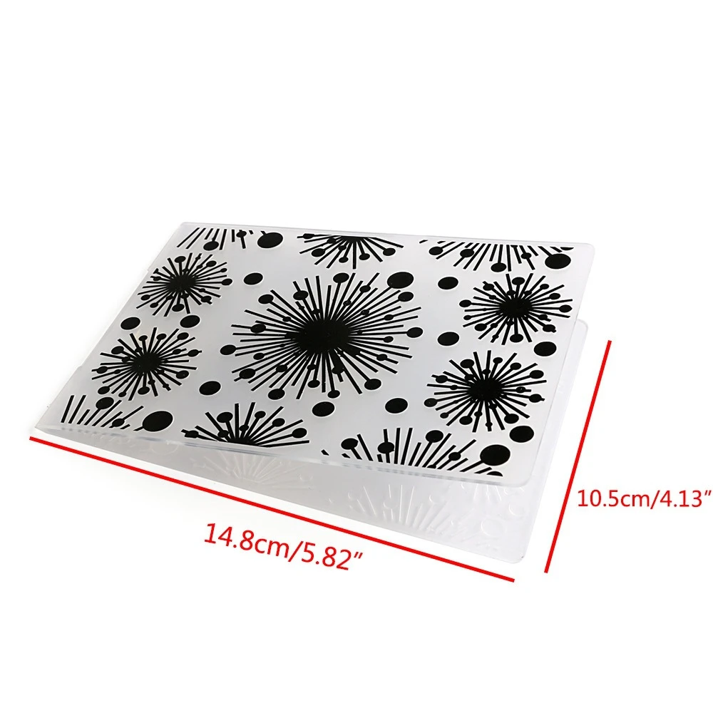 Plastic Embossing Folder Embossing Folder 3D Embossing Folder Transparent Embossing Plastic Plates Design For DIY Paper Cutting Dies Scrapbooking Gift Card 10.5x14.5cm