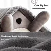 All Season Dog House Style Bed - Removable Washable Pet Bed for Small Dogs Teddy Winter Warm Cat Dog House 3