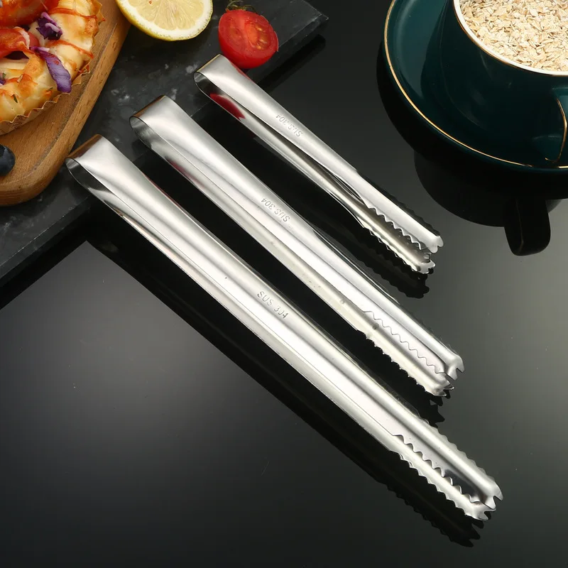 Stainless Steel Ice Clip Sugar Tong Hotel Bar Ice-Cube Picker Coffee Tea Food Serving Tool,Multi-functional Food Tongs 1pcs