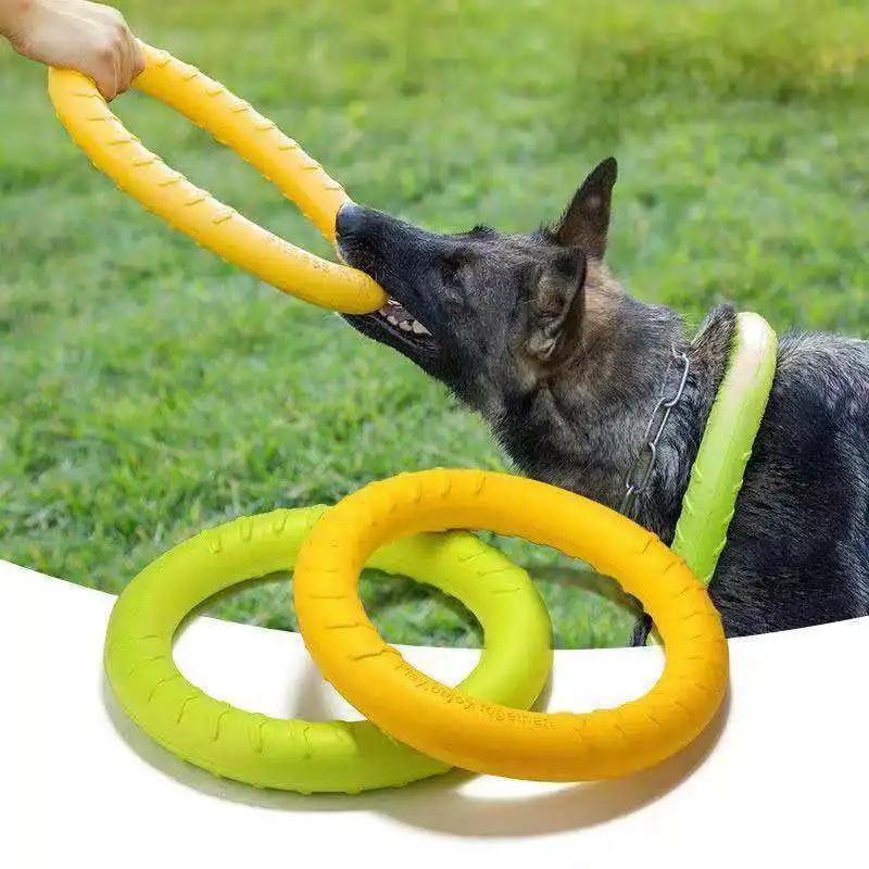 Dog Toys Pet Flying Disk Training Ring Puller Anti-Bite Floating Interactive Supplies Dog Toys Aggressive Chewing 1