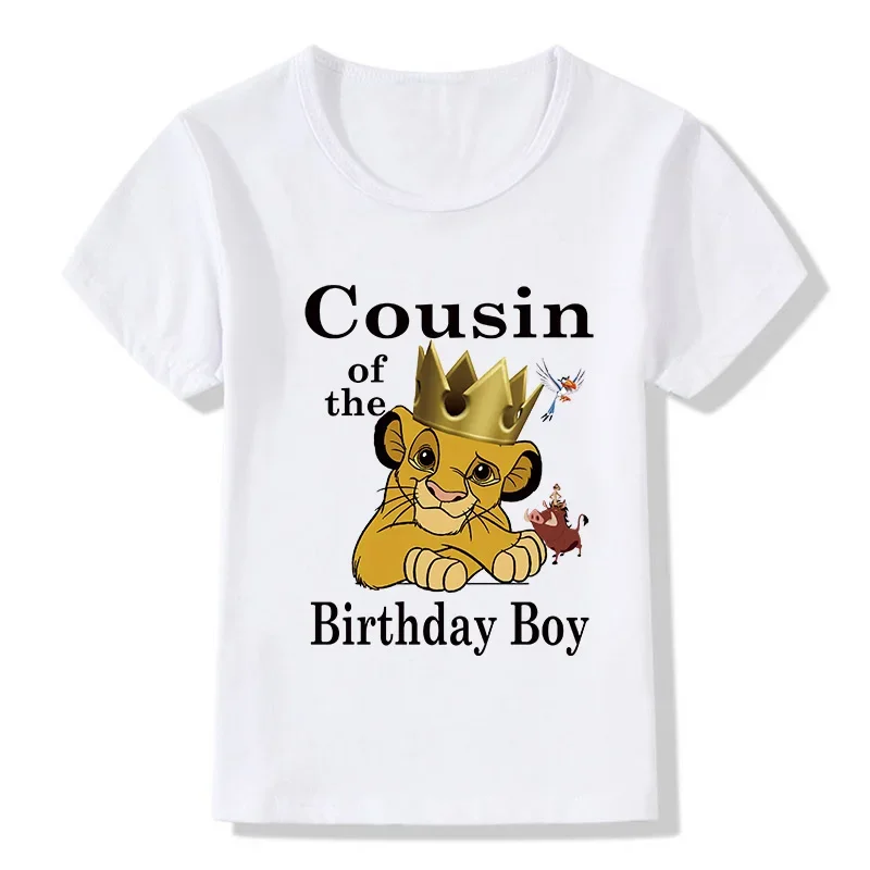 Matching Family Outfits For Birthday Boy The Lion King Simba Theme Family Look Tshirt Kids Clothes Father Mother Daughter Son - 5