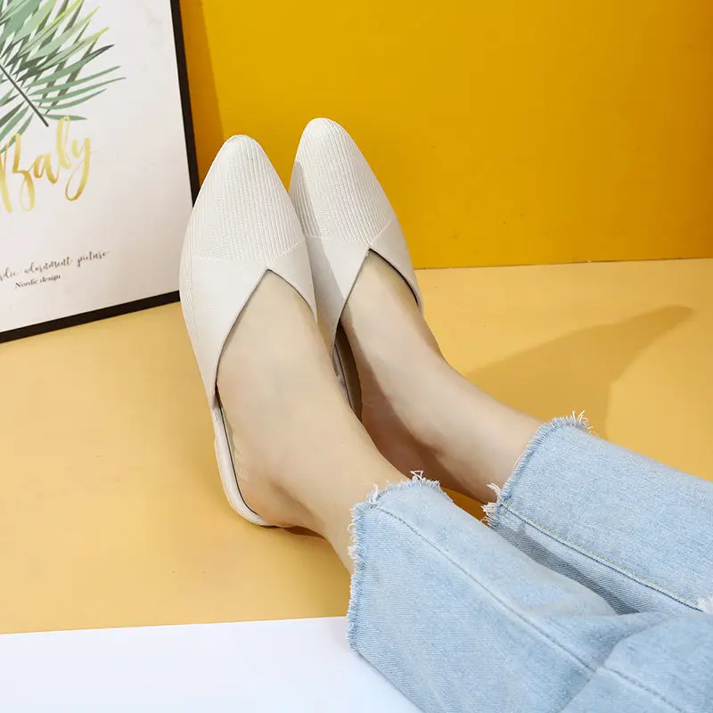 Slippers Women's Summer New Half Slippers Student Flat Casual Non-slip Sandals and Slippers Women Zapatos De Mujer