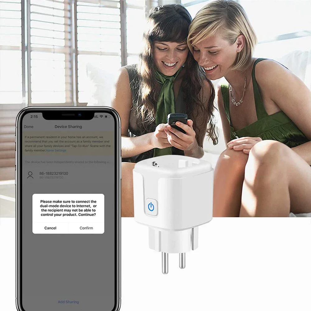 NEW WIFI Smart Socket EU 16A/20A Wifi/Zigbee Power Monitor Remote Control SmartLife APP Works with Alexa Yandex Alice Google