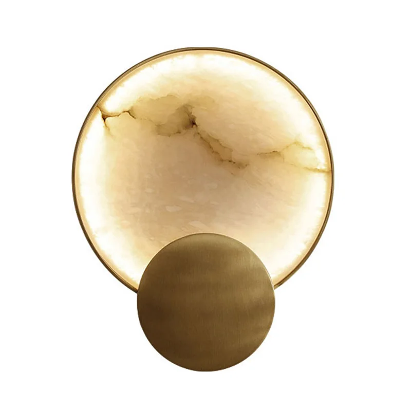Led Wall Lamp Wall Sconces Light Wall Lamp Round Marble Wall Lamp