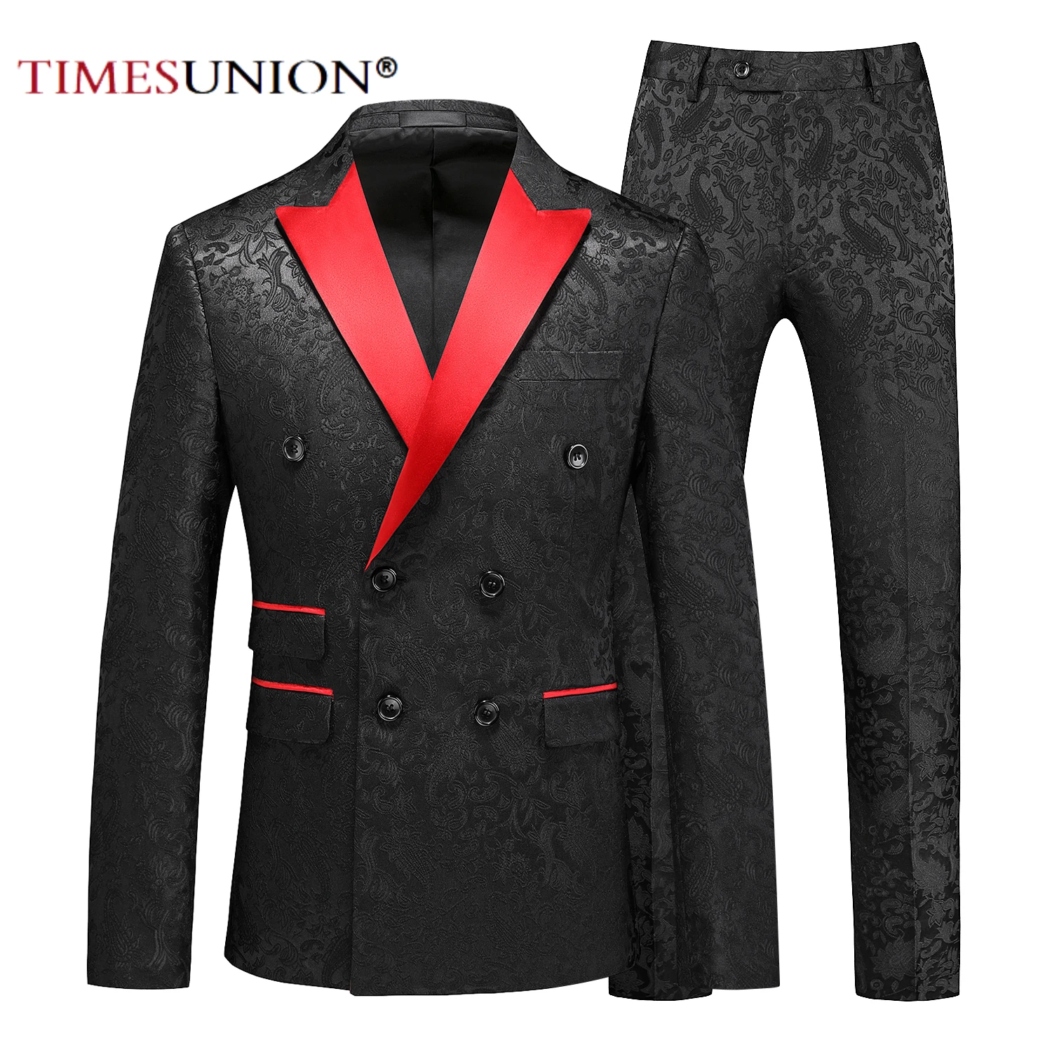 

Wedding Suits for Men 2022 Italian Design Double Breasted Blazer Black Smoking Tuxedo Jacket 2 Piece Set Groom Terno Suits Men
