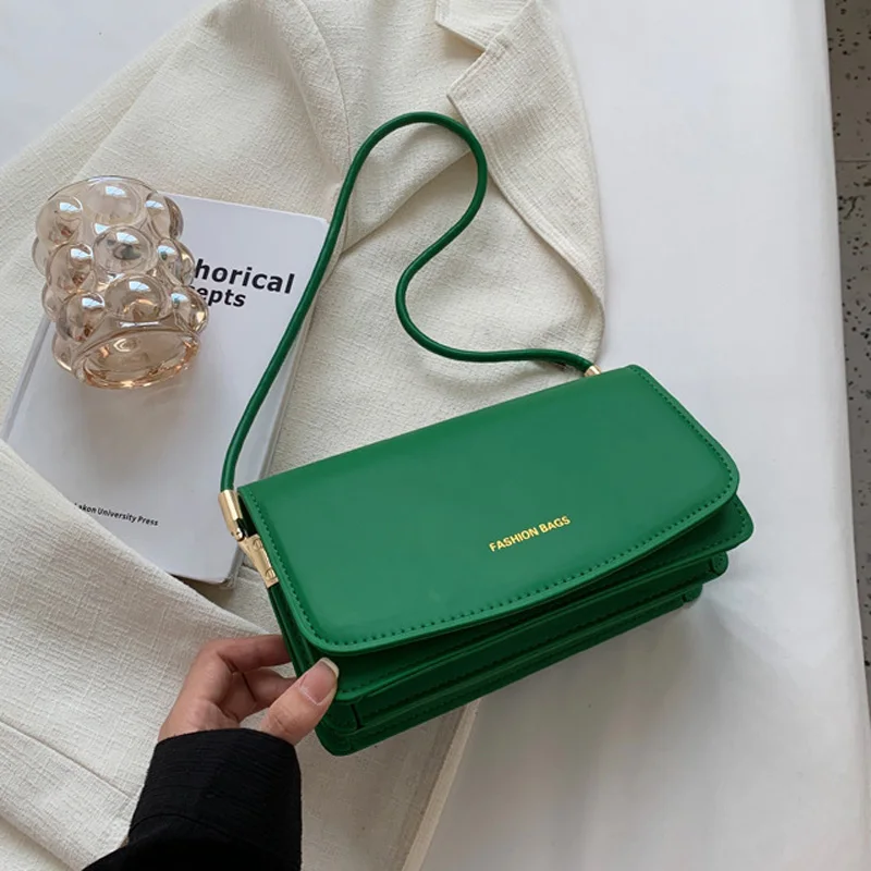 

New Korean Style Women Shoulder Bags Solid Pu Leather Ladies Handbags And Purses Fashion Underarm Bag