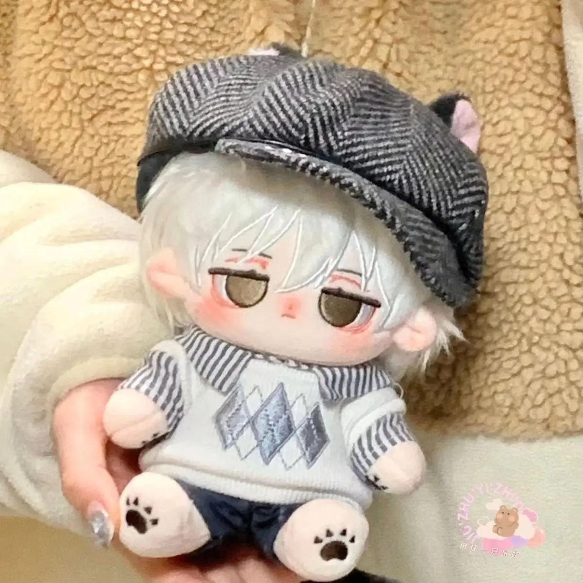 

Красивая мультяшная кукла Seishiro Nagi с синим замком, 20 см, плюшевая кукла, хлопковое тело, аниме, наряд, куклы, косплей, плюшевый подарок