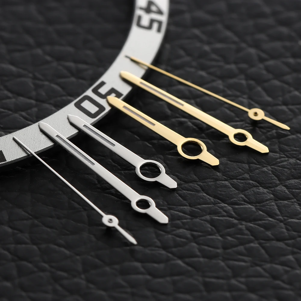 Silver Watch Hands with Green Luminous Glow for Watchmaker Accessories