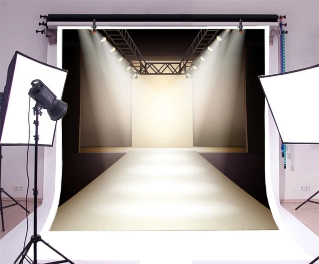 Fashion Runway Spotlight Illuminated Photography Backdrop Lamp Sparking  Silver T Stage Catwalk Fashion Show Business Background - AliExpress