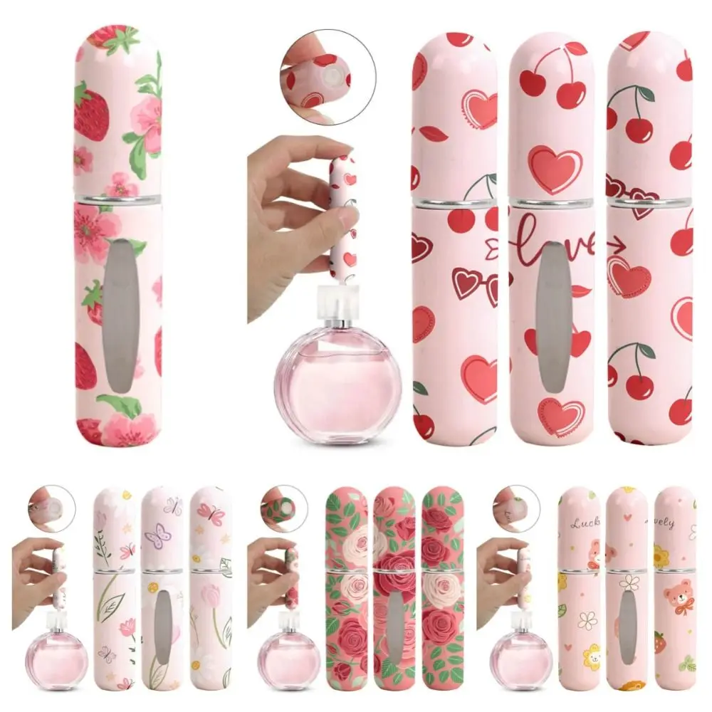 5ml Mini Perfume Bottle Refillable Spray Atomizer Bottle Spray Rotating Bottle Essential Oil Alcohol Empty Cosmetic Containers