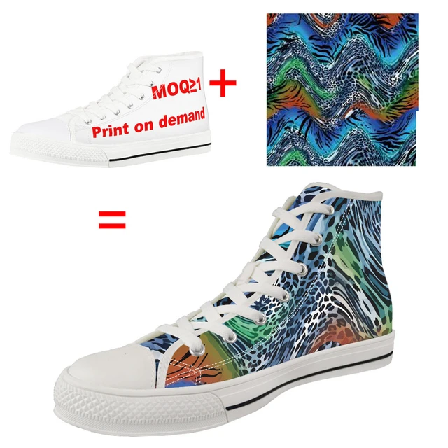 Custom printed sublimation canvas shoes DIY Team shoes - AliExpress