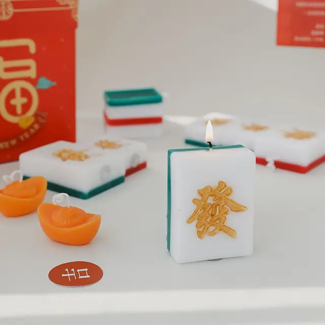Mahjongi Vagyon Aromaterápia Gyertya Diy Kreatív Születésnapi Ajándék Kézi Ajándékkal Nappali Dekoráció - Image 3