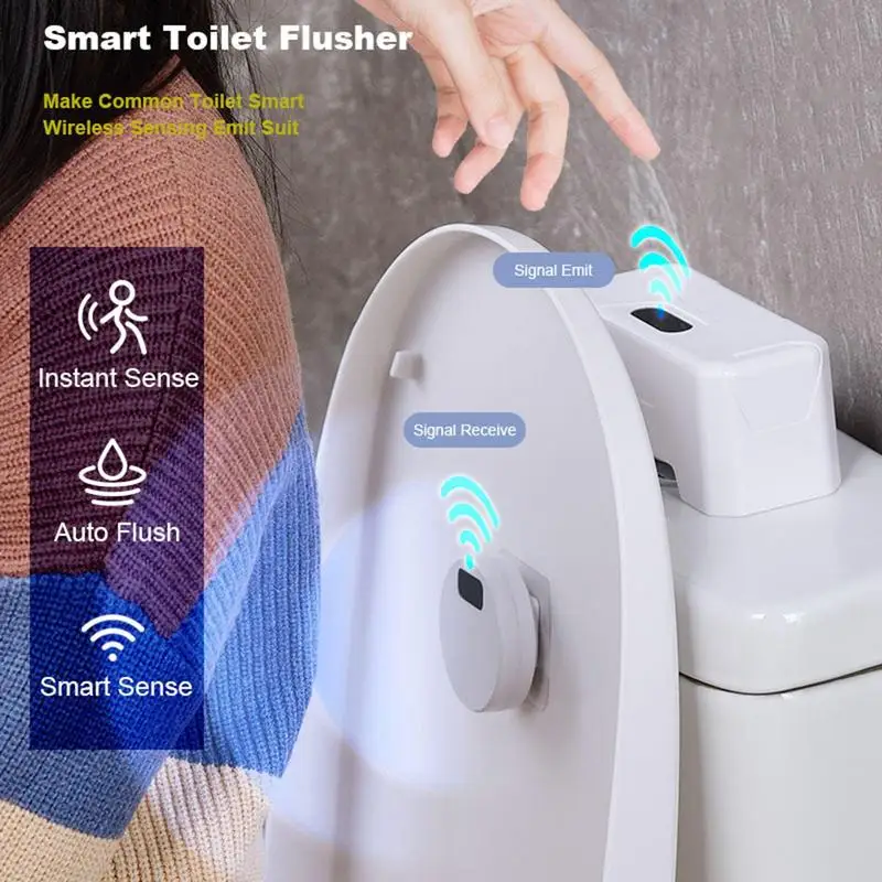 

Non-contact Toilet Smart Sensor Flusher Infrared Induction Sensing Automatic Toilet Flush Sensor Intelligent Flushing Device