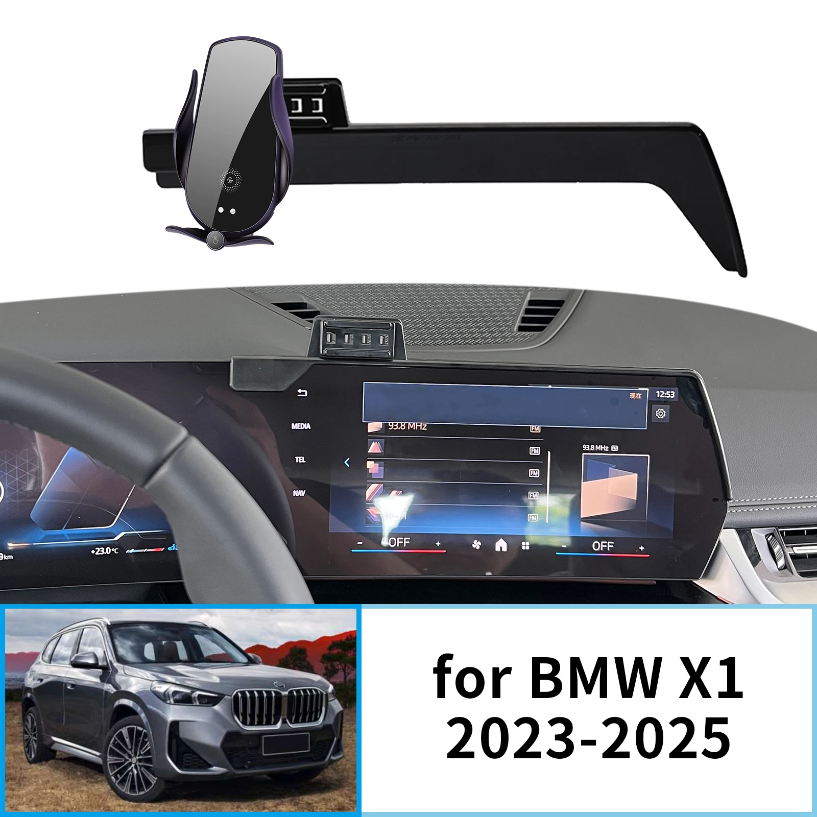 Car Mobile Phone Holder For BMW X1 ix1 GPS Bracket Navigation Stand Auto Accessories