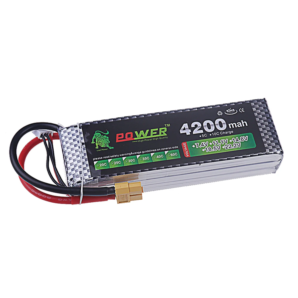 Batterie Lipo 4S 14.8V Drone 10400mAh XT60 Connecteur