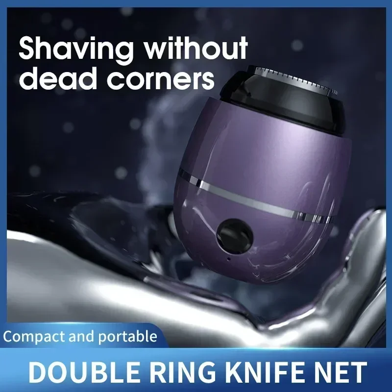 Smart USB Rechargeable Waterproof Electric Shaver for Men Portable Mini Travel Shaving Razor Removable Beard Trimmer