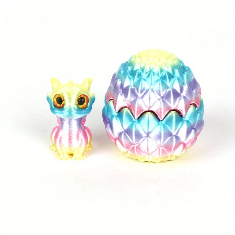 3D Printed Multi-Color Dinosaur Egg Set with Flip Lid Creative Desktop Decoration Gift Idea