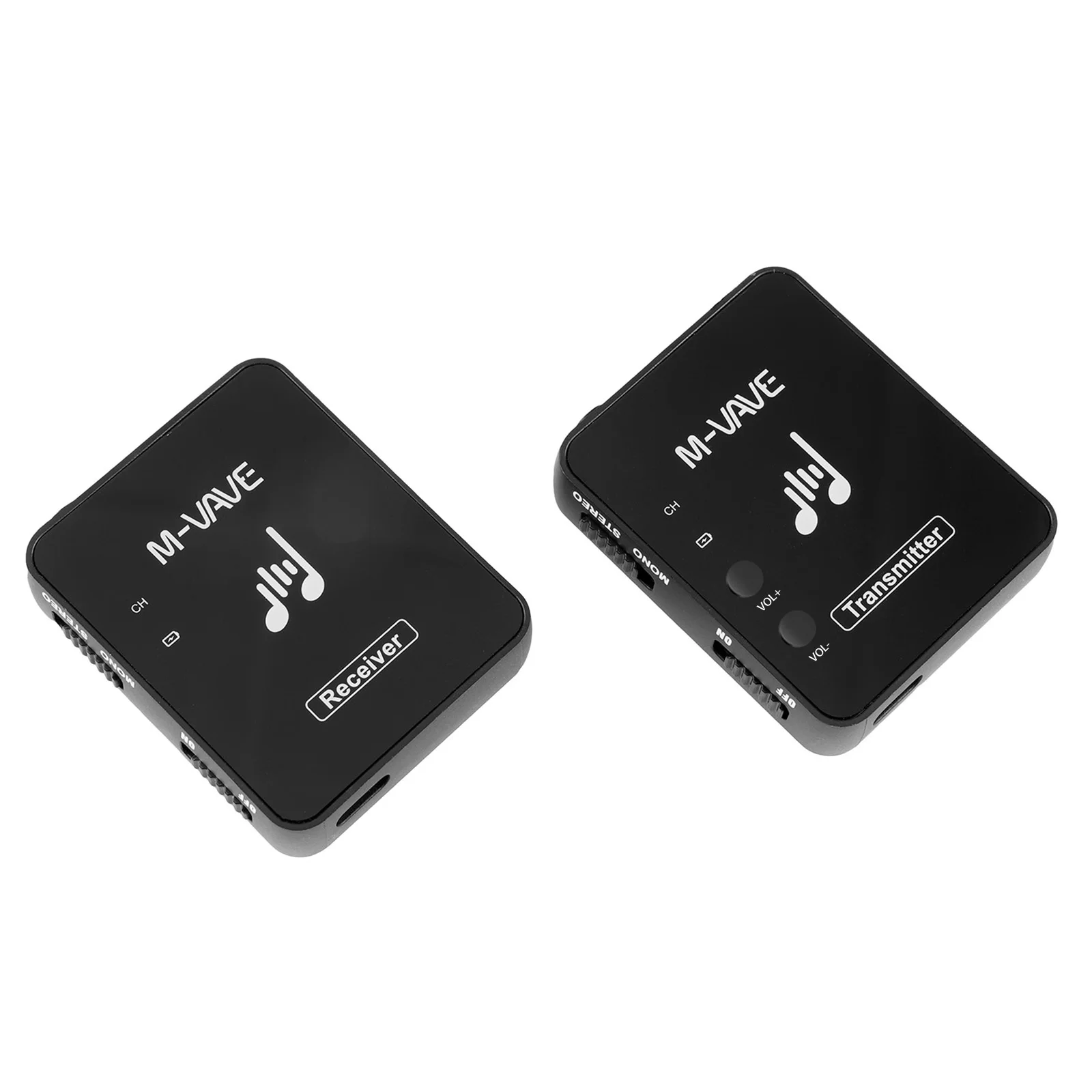 M-VAVE WP-10 Wireless Earphone Monitor: 2.4GHz Rechargeable Transmission Receiver System for Professional Stereo and Mono Recording 