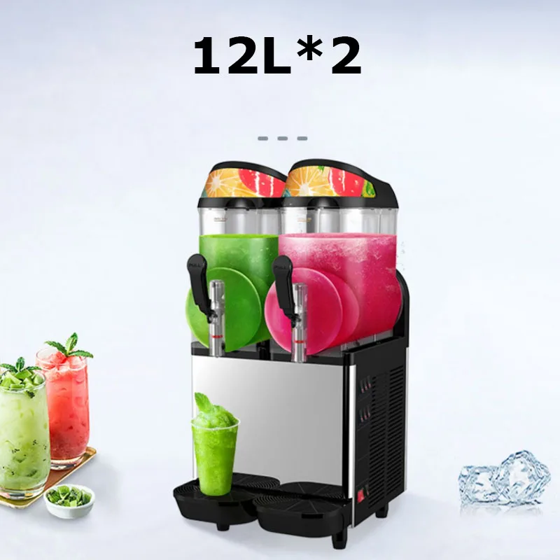 Snow Melting Machine Commercial Cold Drink Refrigeration Equipment 24L Large Capacity Automatic Freeze Slush Maker 5