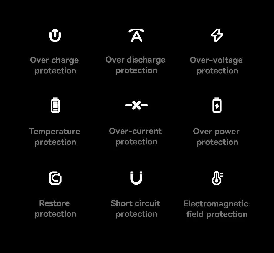 potência embutido suporte 10000mah qi 7.5w com