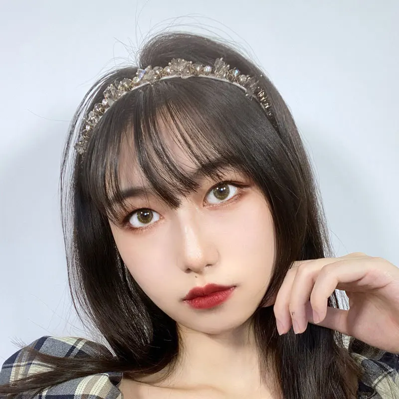 South Korea Crystal Rhinestone Headband Net Red INS French Elegant Headband Banquet Hair Pressure Hair Headdress Women jewelry accessories hair accessory hair headdress hair band crown