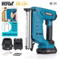 Hormy 1022J Cordless Electric Nailer Stapler Gun Home DIY For Makita 18V Li Battery Profession With Nails Woodworking Power Tool 1
