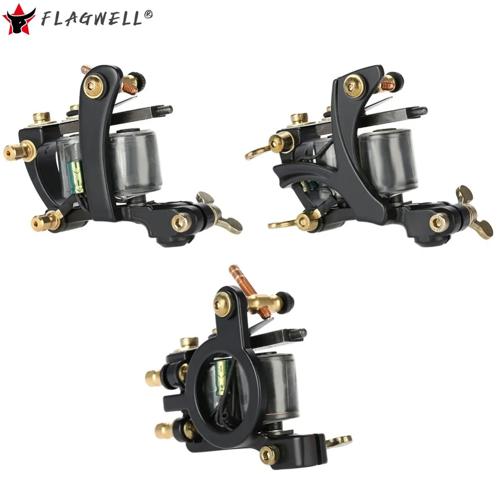 

Новый стиль, профессиональная железная машинка для татуировок, оберточные катушки, подкладка, затенение, краситель, тату-пистолеты, поставки, 10 оберточных катушек, аксессуары для татуировок