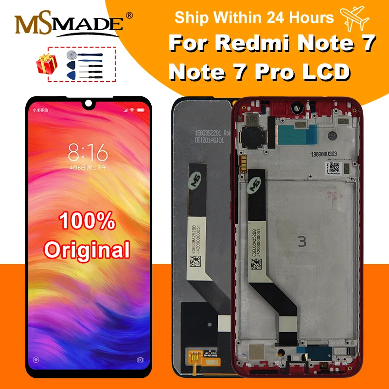 6.3" For Xiaomi Redmi Note 7 LCD M1901F7G Display Touch Screen Replacement For Redmi Note 7 Pro LCD M1901F7S Display