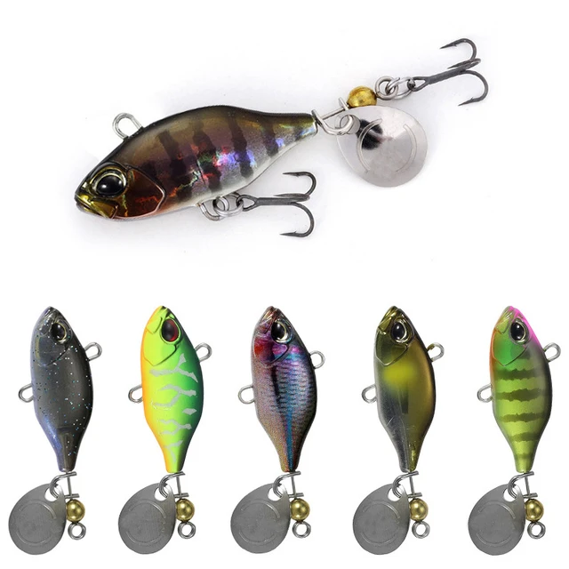 2023 New Rotating Metal VIB Vibration Bait Tail Spinner Spoon Fishing Lures  Japanese Sinking Pesca Sea Bass Tackle