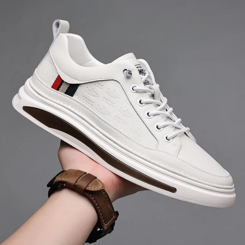 

Genuine leather new men's board shoes fall sports casual tide shoes men's hundred and one breathable small white shoes men