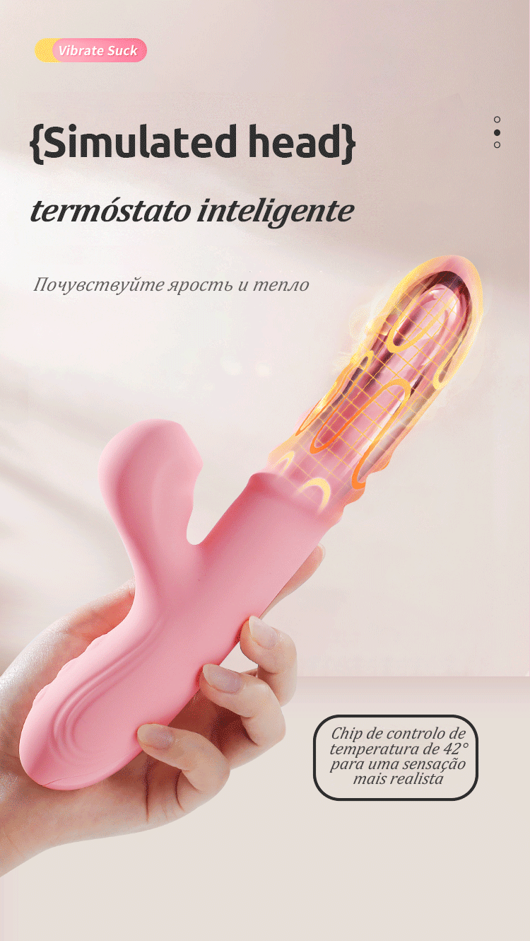 2 IN 1 Suck Vibrator Dildo Telescopic Vibrator Clit Sucking G Spot Stimulation Vibrator Women Sex Toys Adult Products uyo