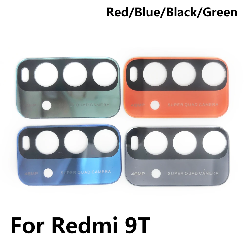

100% Original New Camera Glass Lens Back Rear Camera Glass Lens with Glue Replacement Repair Spare Parts For Xiaomi Redmi 9T
