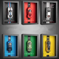 1:32 Photo Frame Version Alloy Metal Sports Car Model Simulation 3D Racing Car Hanging Painting Collection Kids Gifts Decoration 1