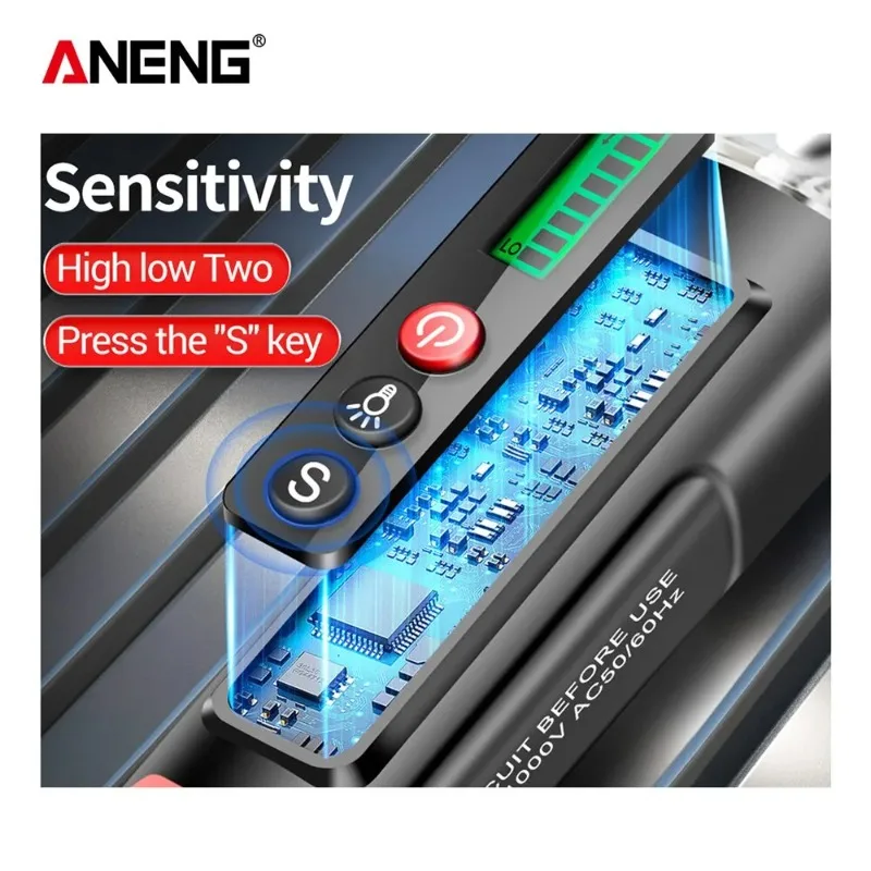 ANENG VC1010 비접촉식 전압 테스터 펜 디지털 전압계 12-1000V NCV 유도 테스트 도구