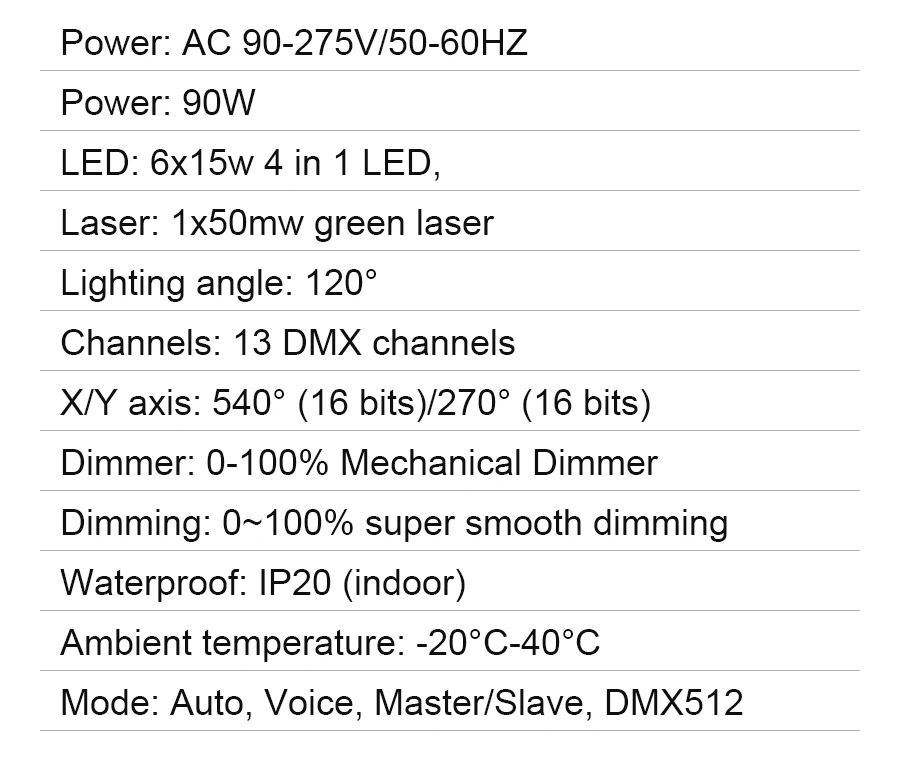 Description Picture 4 of item150W Bee Eyes Moving Head Light 6 LED Beam RGBW Disco Laser DJ Stage Lighting