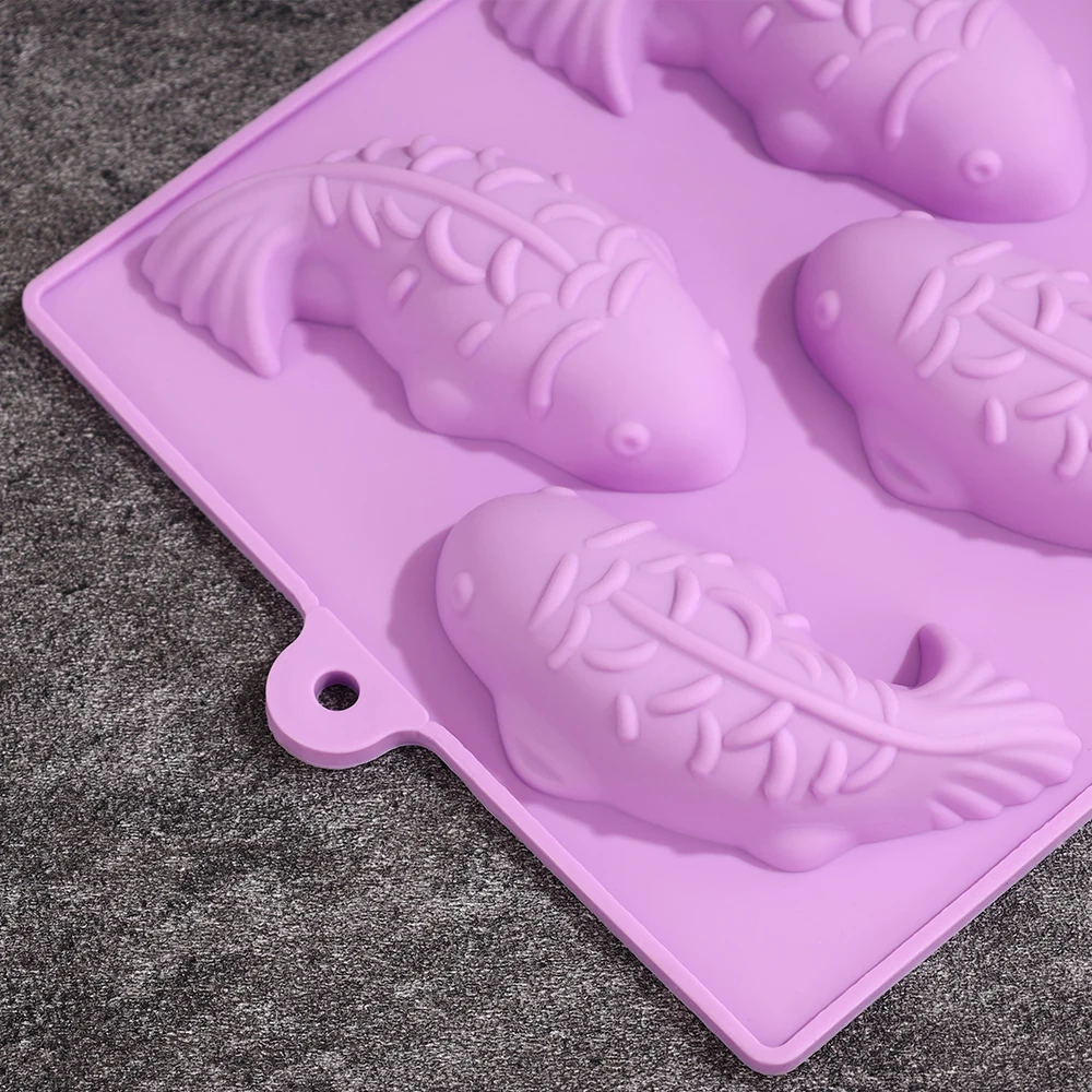 8 Cavity Fish Shaped Silicone Molds for Chocolate Candy Gummy Fondant Gelatin Jello Jelly Baking Cake Soap Theme Cake Decoration