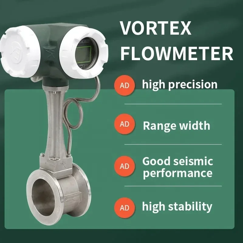 

Plug-in Vortex Flowmeter for Chemical Plants for High Temperature Steam Gas Air Flowmeter Dn200mm Vortex Flow Meter