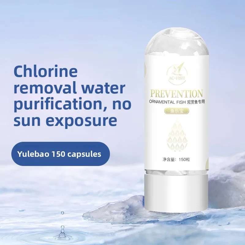 AC-Fish Aquarium Water Conditioner Tablets - Instant Tap Water Dechlorinator & Stabilizer - No More Water Changes Needed