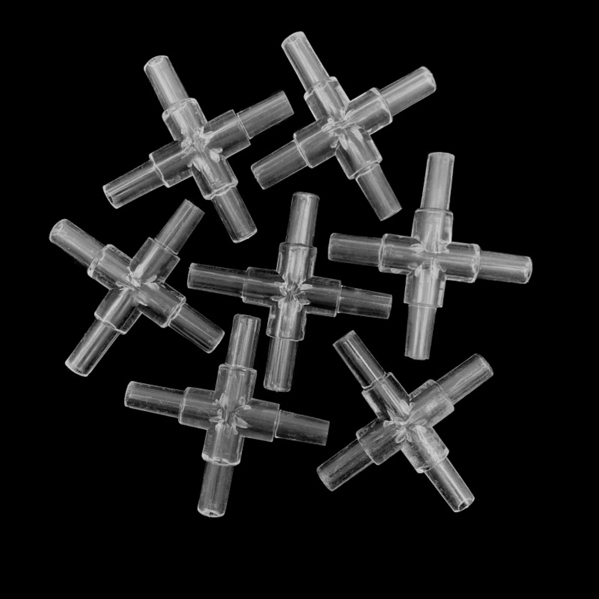 10/50Pcs Fish Tank Aerator Oxygen Pump 4mm Tee Straight Elbow Y-shape 4-Way Connector Aquarium Accessories pipe fitting,water pipe fitting,hose pipe fitting,tee adapter