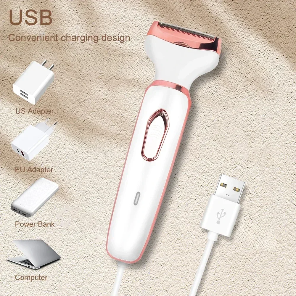 4 In 1 Electric Lady Shaver for Shaver Lady Shaver Body Hair Trimmer for Armpit Bikini Arm Leg Face Mustache Portable Painless 5