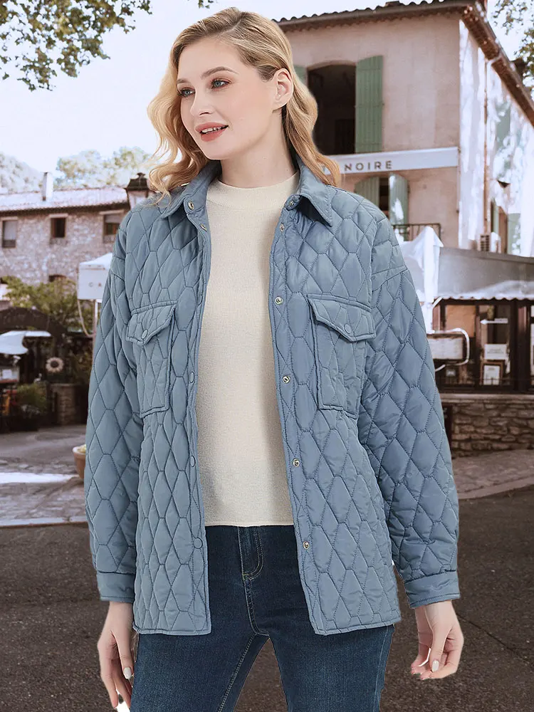 

Giolshon 2022 Women Lightweight Padded Jackets Ultralight Quilted Coat For Warm Autumn Winter Down Coats Light Vest Puffer Coat