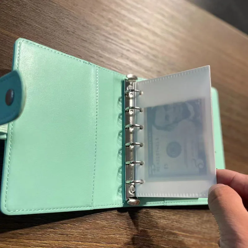 

A7 5PCS Binder Pockets Zipper Folders for 6-Ring Folders for Notebooks Binder Waterproof PVC Leaf Pouch Document Filing Bags
