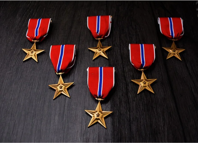 Top Quality US Army Award Medal Bronze Star Medals Fivepointed Star