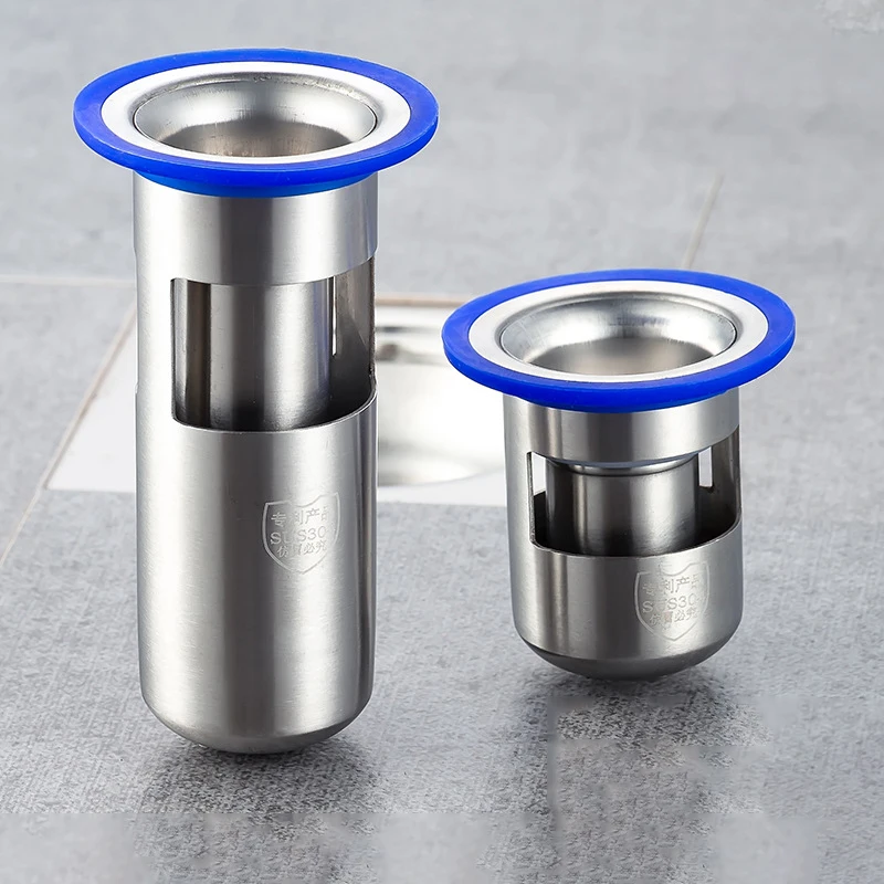 Floor Drain Core 304 Stainless Steel Deodorant And Insect Proof Deep Water Seal U-type Bathroom Toilet Sewer