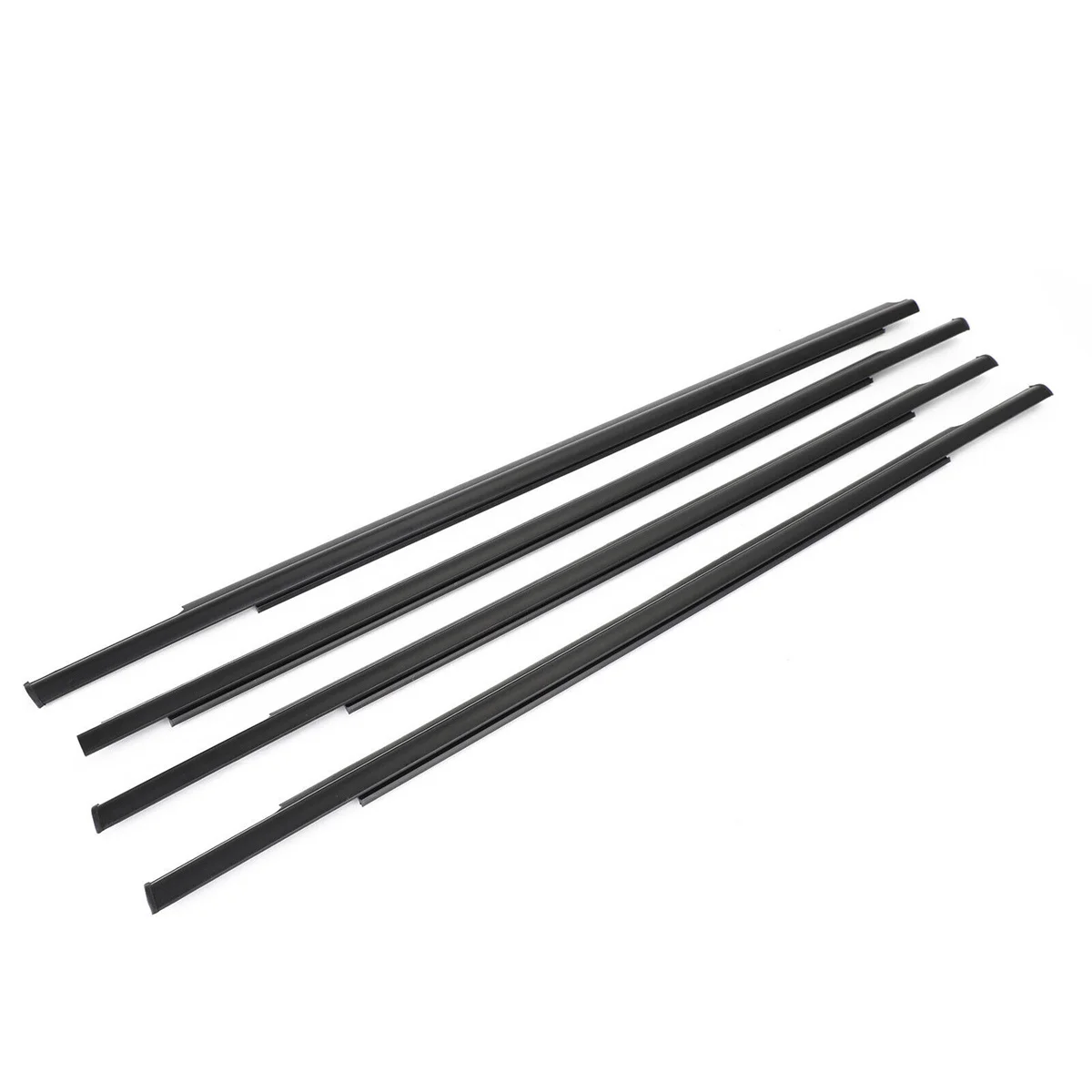 Car Outer Windows Rubber Weatherstrip Waterproof Pressure Strip Sealing Belt Moulding Trim For Mitsubishi Outlander 2007-12 4PCS window weatherstrip molding