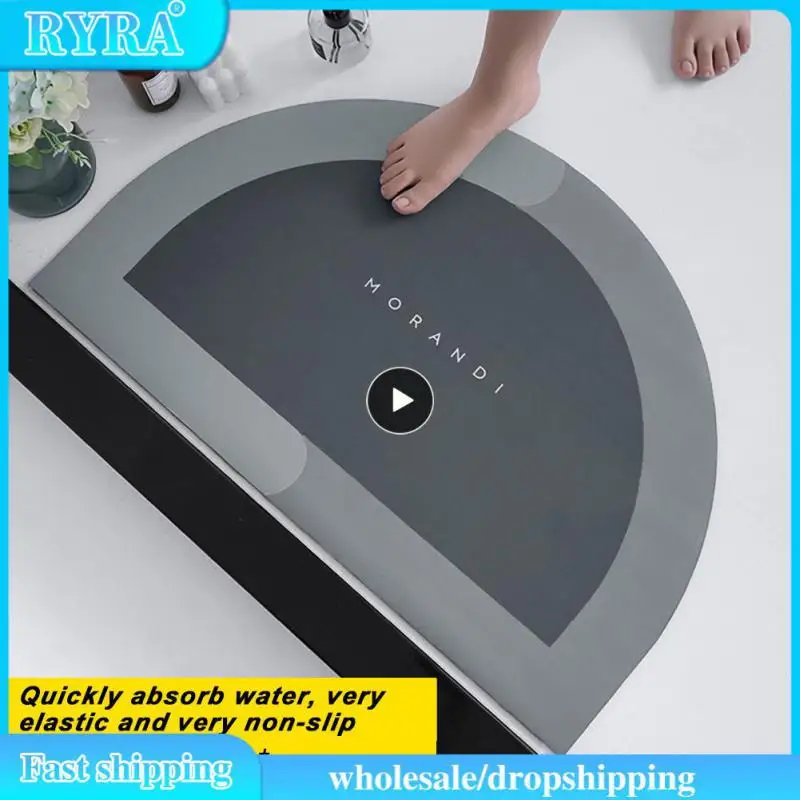 

Diatom mud cushion absorbent pad toilet door floor mat diatomaceous earth non-slip bathroom floor mat bathroom toilet carpet
