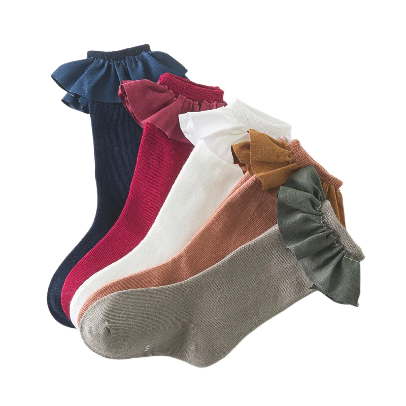 Baby Girls Cotton Knee Socks 1 Pairs cotton socks children socks cotton knee socks