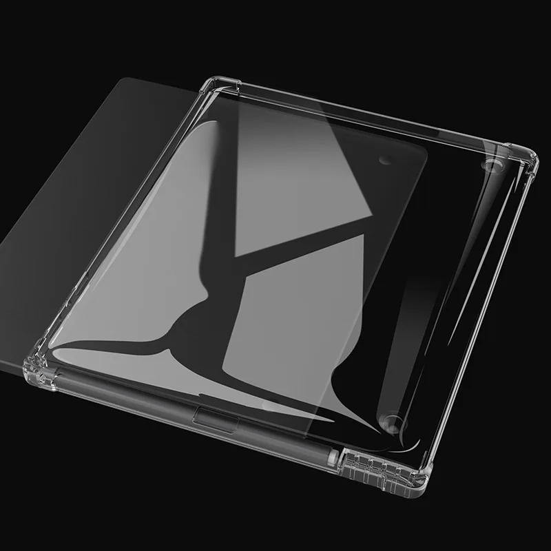 Transparent Soft Back Shell Cover with Pen Holder