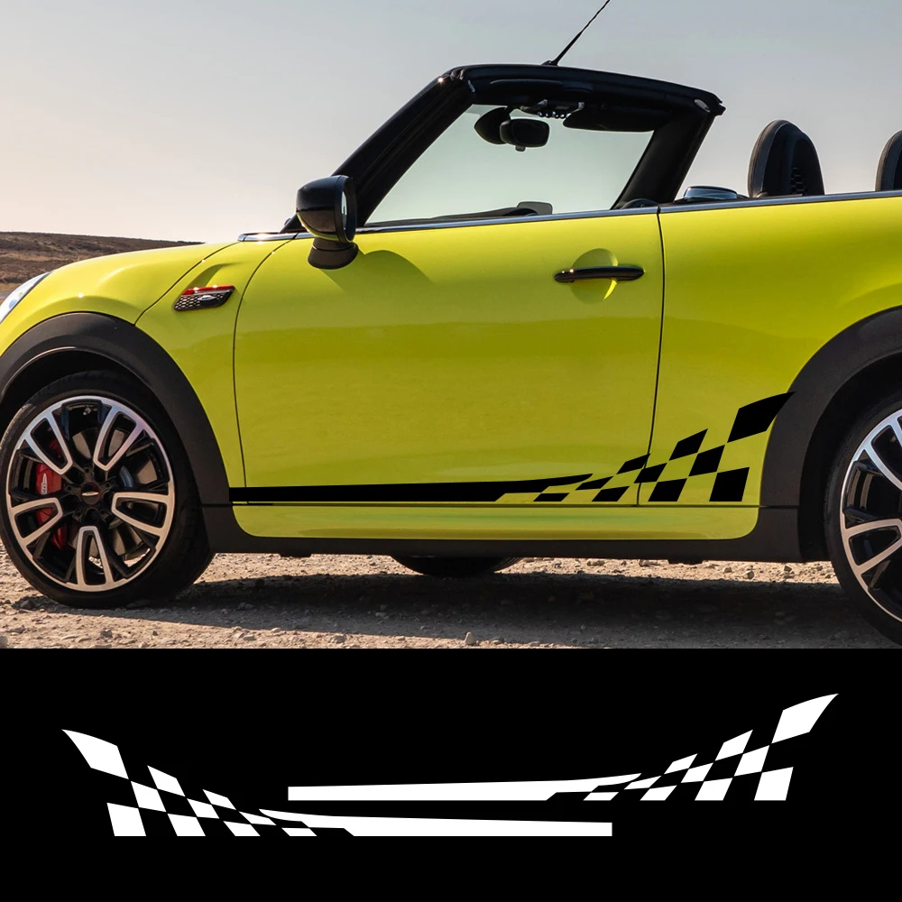 

2pcs Side Skirt Body Car Decals Sticker For MINI Cooper S One Countryman Clubman F54 F55 F56 F60 R55 R56 R58 R60 R61 Accessories